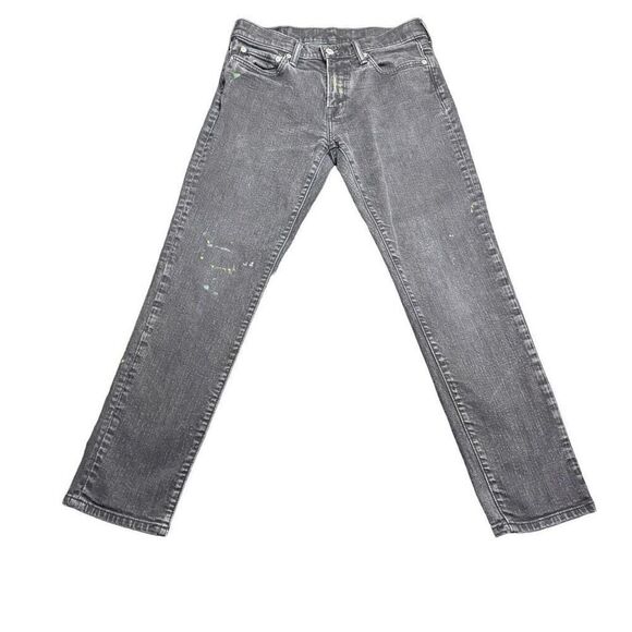 Abercrombie and Fitch Athletic Skinny Stretch Black Jeans Womens 30x30 Y2K - Picture 1 of 12